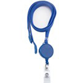 BRADY PEOPLE ID, 3/8' WIDE BREAKAWAY LANYARD WITH REEL AND STRAP END FITTING, BAG OF 100